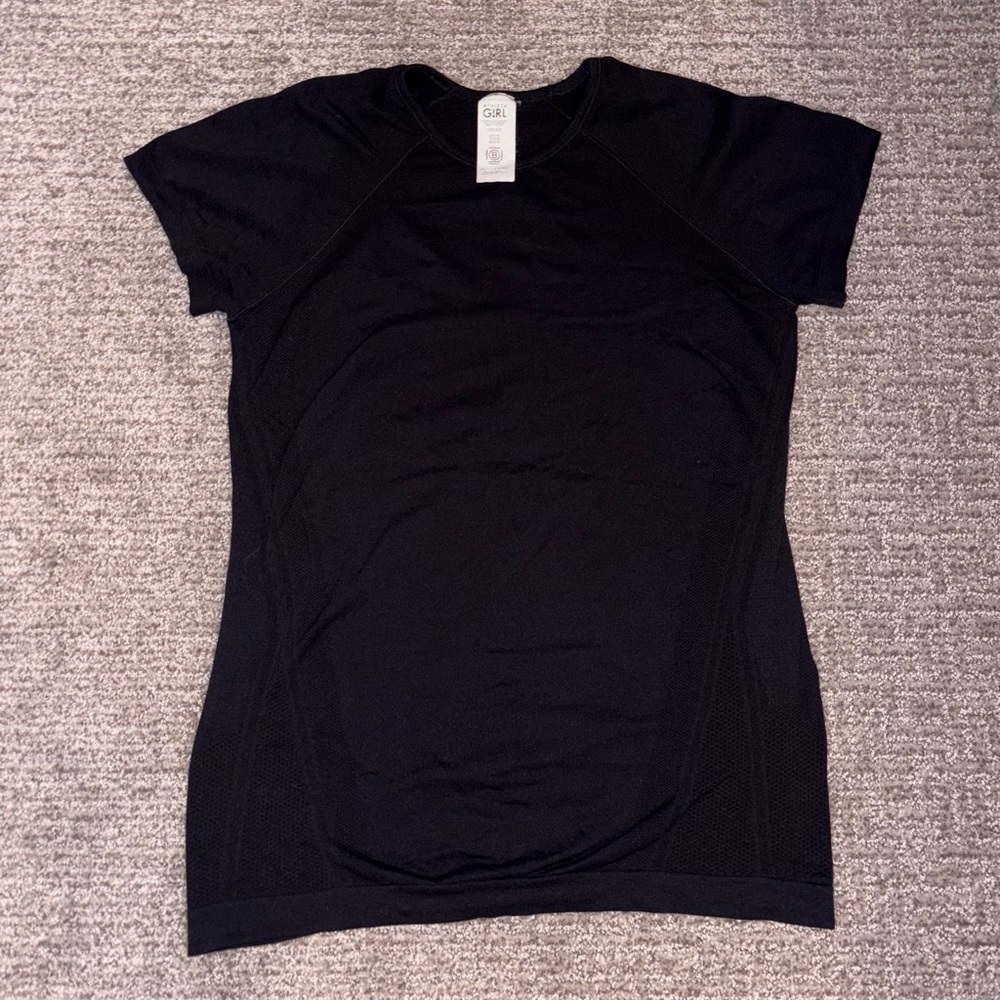 Athleta Girl Black Short Sleeve Tee